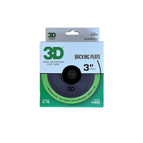Backing Plate 3" Rosca 5/16  con Agujeros K-90H 3D