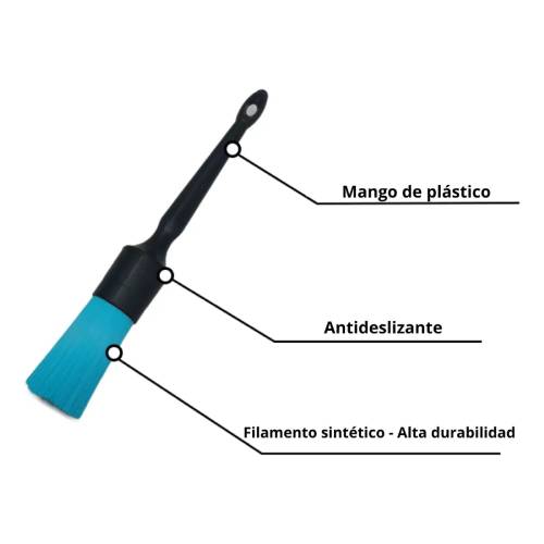 Brochas x5 Detailing Spta Cerdas Azul Tipo Work Stuff MLE (copia) - Imagen 2