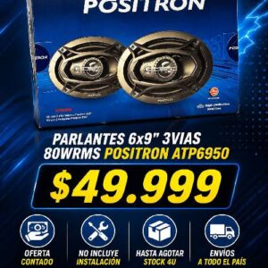 PARLANTES 6X9" 3VIAS 80WRMS POSITRON ATP6950