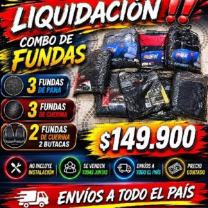 COMBO DE FUNDAS PARA ASIENTOS