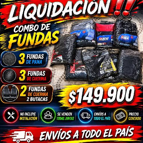 COMBO DE FUNDAS PARA ASIENTOS