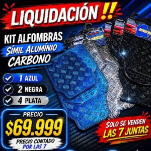 COMBO DE ALFOMBRAS SIMIL CARBONO UNIVERSAL