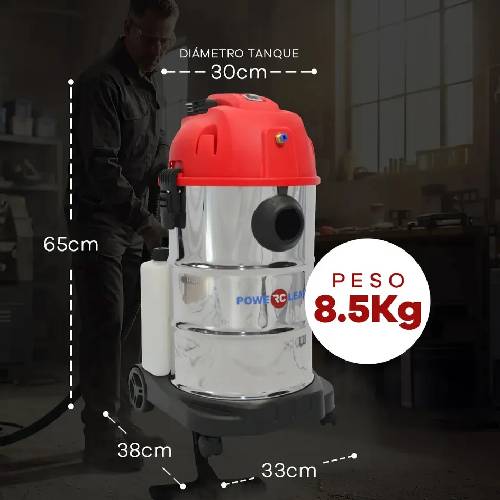 Aspiradora Powerclean LV30 3en1 Polvo Líquidos y Lavatapizados 30L - Imagen 6