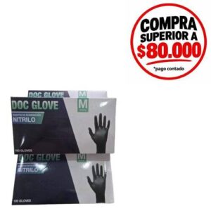 Guante de Nitrilo M sin polvo x100u