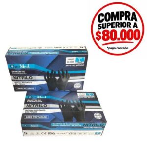 Guante  de Nitrilo L sin polvo x100u