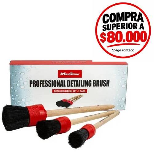 Brochas x3 Motor/Llantas/Interior (Detailing Brush Set) MaxShine 704610