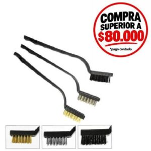 Kit Cepillos X3 BRONCE/METAL/PLASTICO MLE