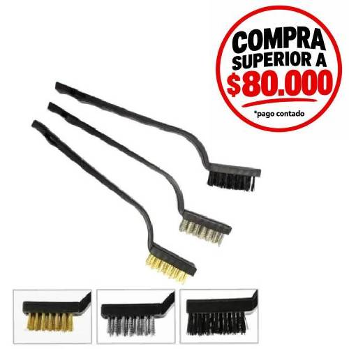 Kit Cepillos X3 BRONCE/METAL/PLASTICO MLE
