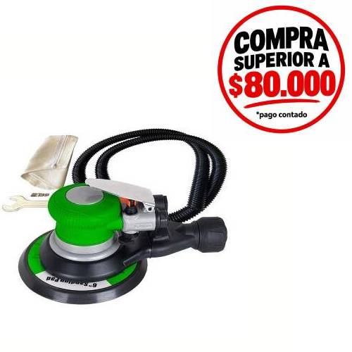Lijadora Neumática 6" Aspirado de Polvo L-08K 3D